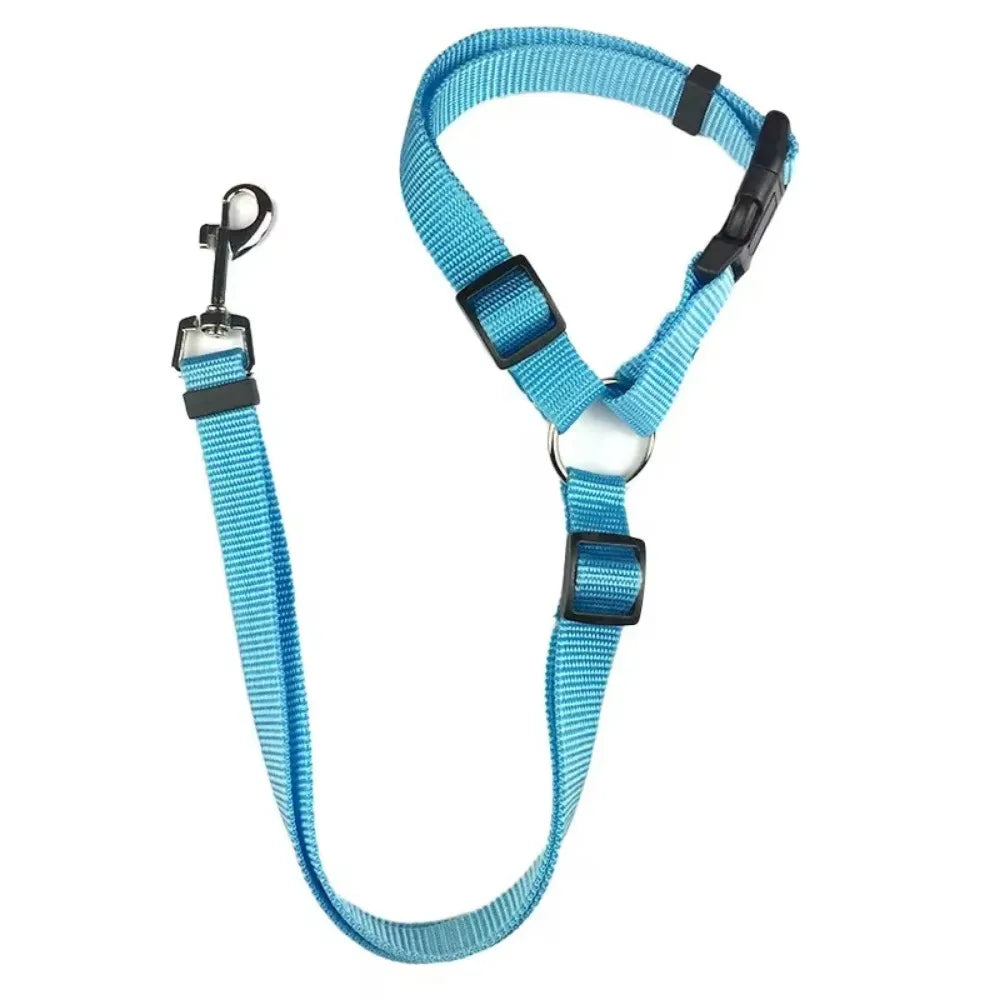 Adjustable Nylon Pet Car Seat Belt & Comfort Harness