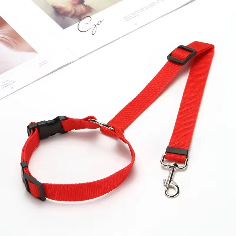 Adjustable Nylon Pet Car Seat Belt & Comfort Harness