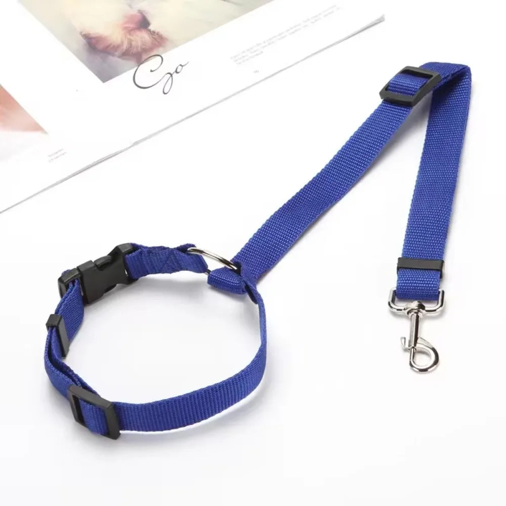 Adjustable Nylon Pet Car Seat Belt & Comfort Harness