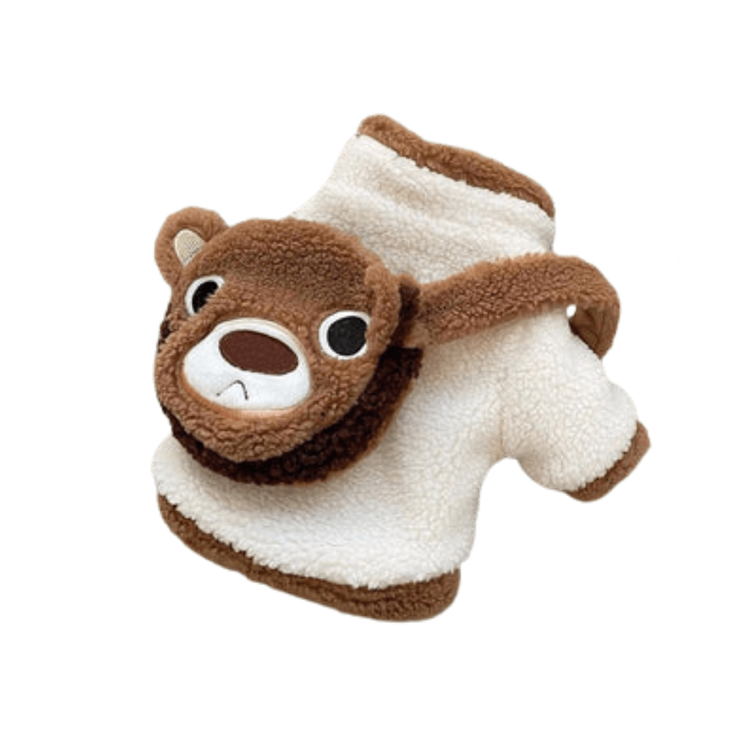 Cozy Pet Hoodie with Bear Mini Bag