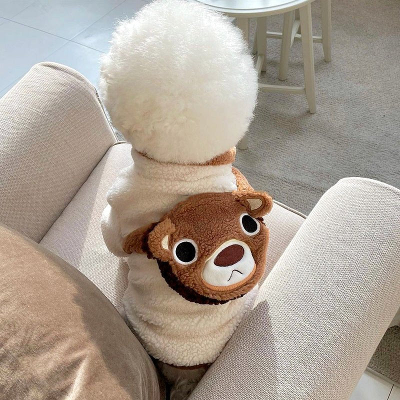 Cozy Pet Hoodie with Bear Mini Bag