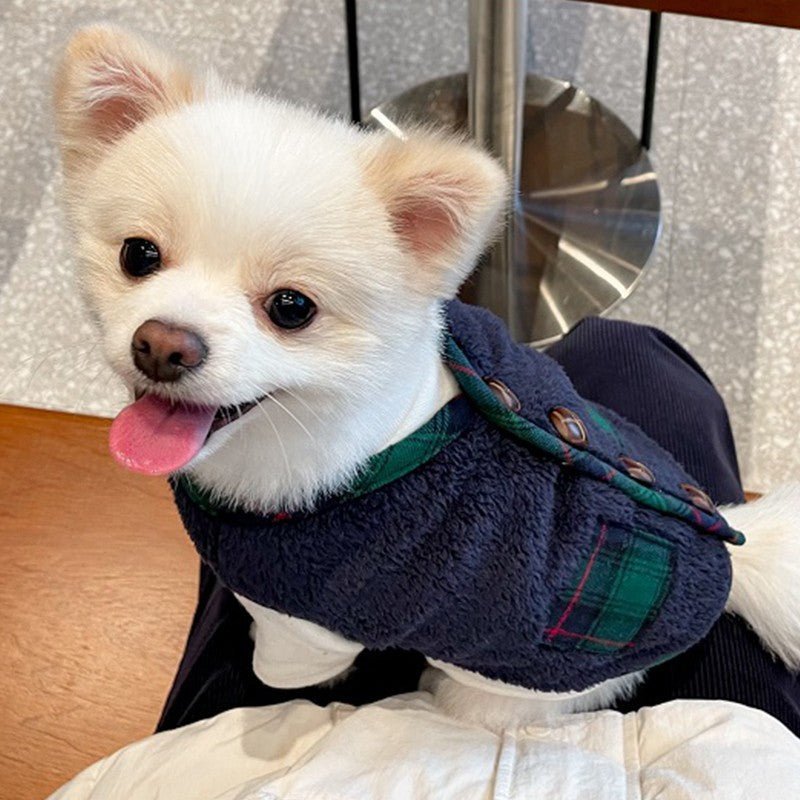 Cozy Pet Fleece Vest and Scarf Set for Winter Warmth