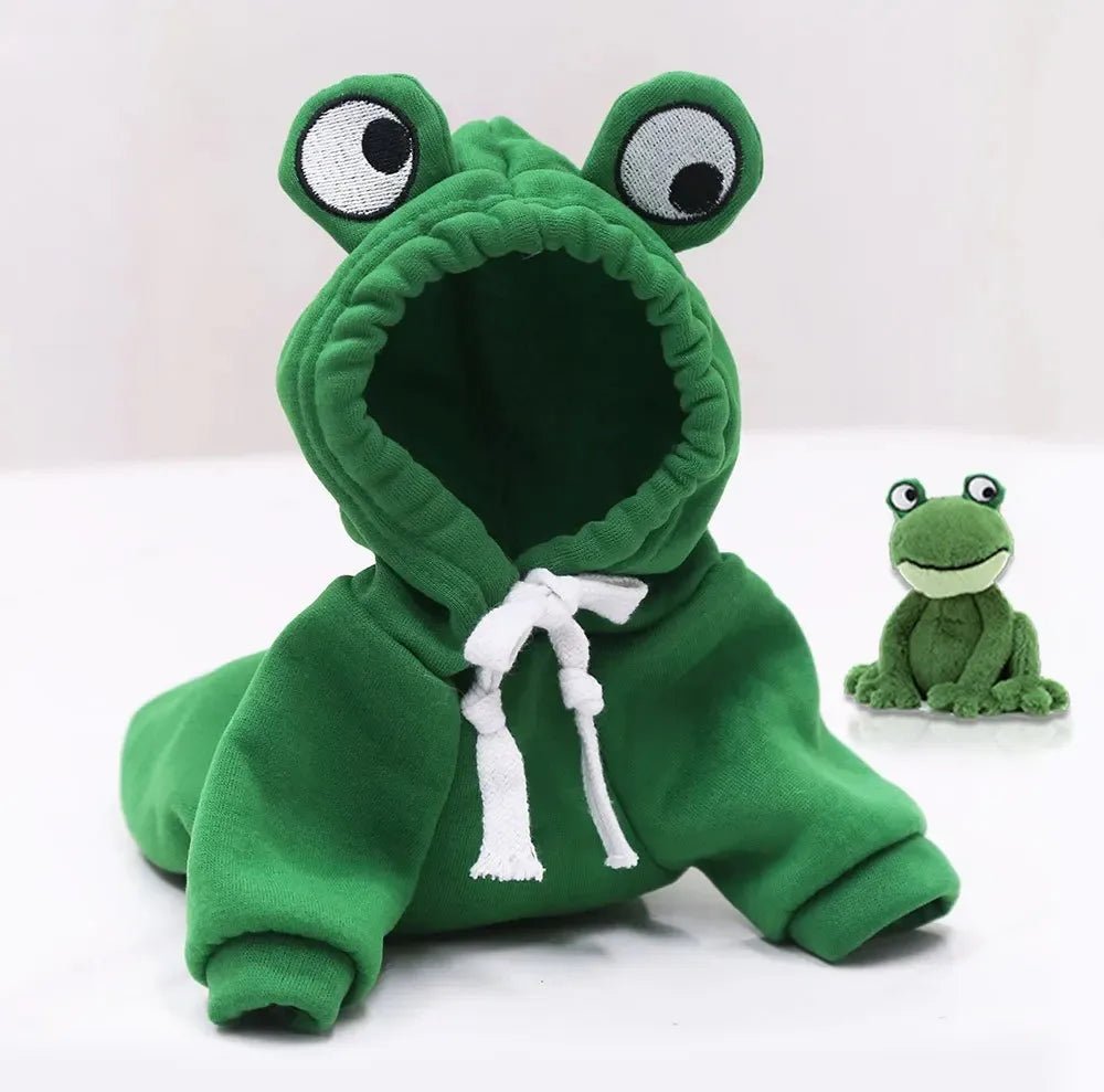 Unisex Pet Frog Fleece Hoodie for Dogs & Cats