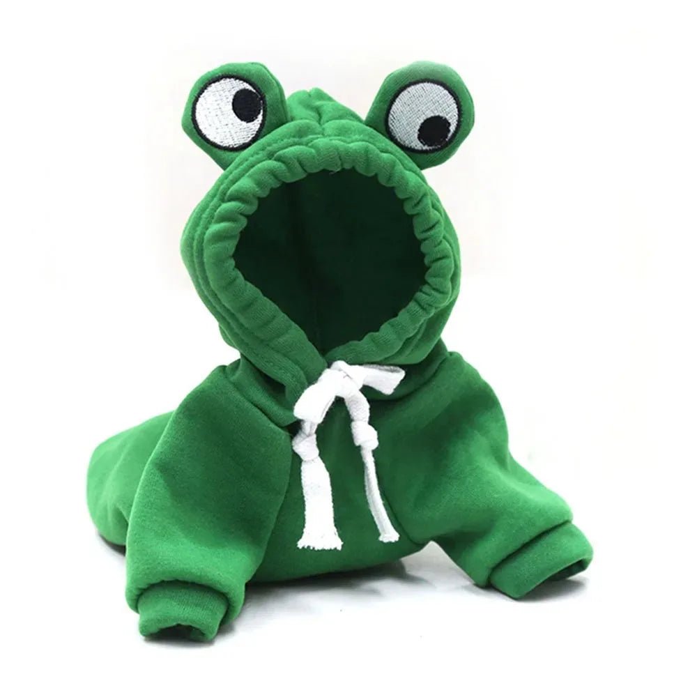 Unisex Pet Frog Fleece Hoodie for Dogs & Cats