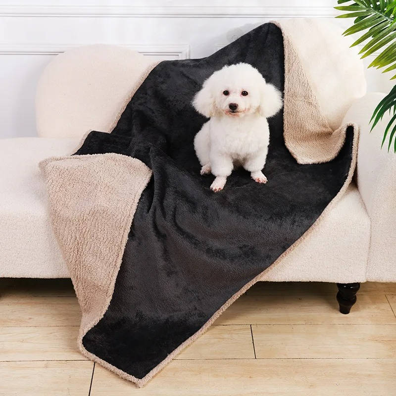 Unisex Dual-Sided Waterproof Pet Blanket for Dogs & Cats