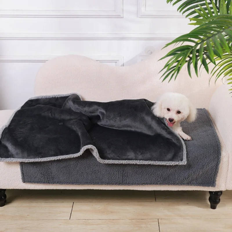 Unisex Dual-Sided Waterproof Pet Blanket for Dogs & Cats