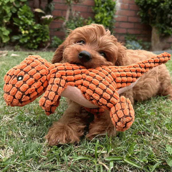 Indestructible Plush Dog Toy for Aggressive Chewers