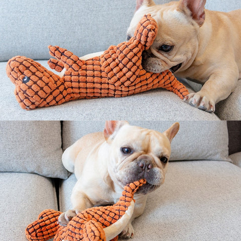 Indestructible Plush Dog Toy for Aggressive Chewers