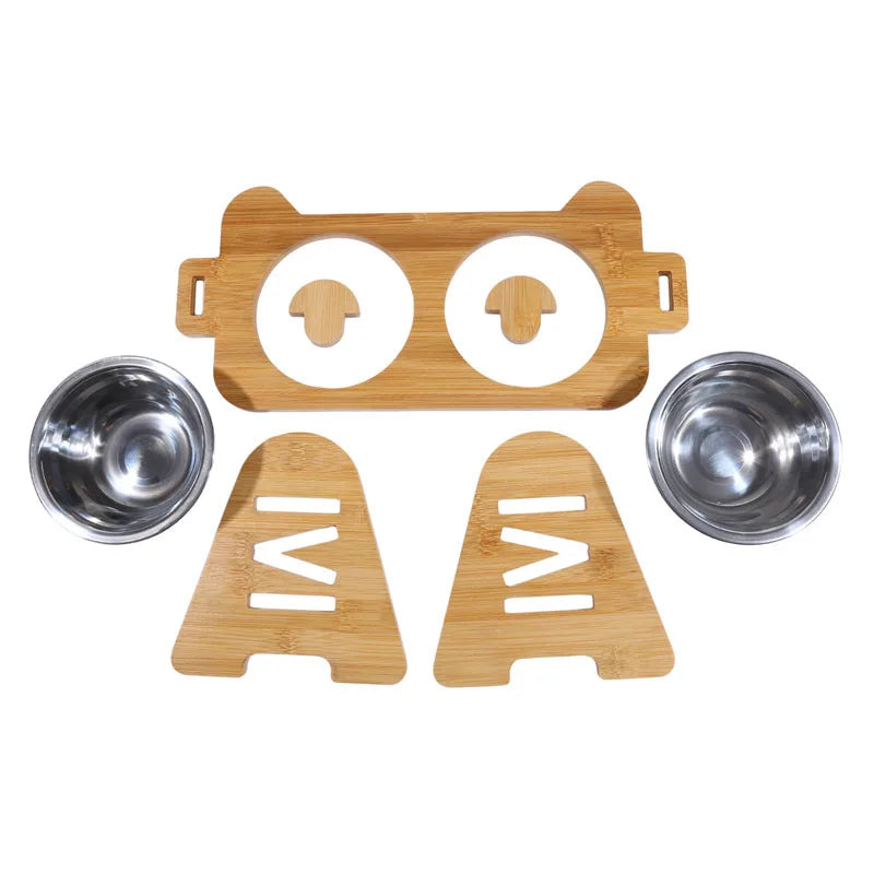 Elevated Pet Feeder with Adjustable Height