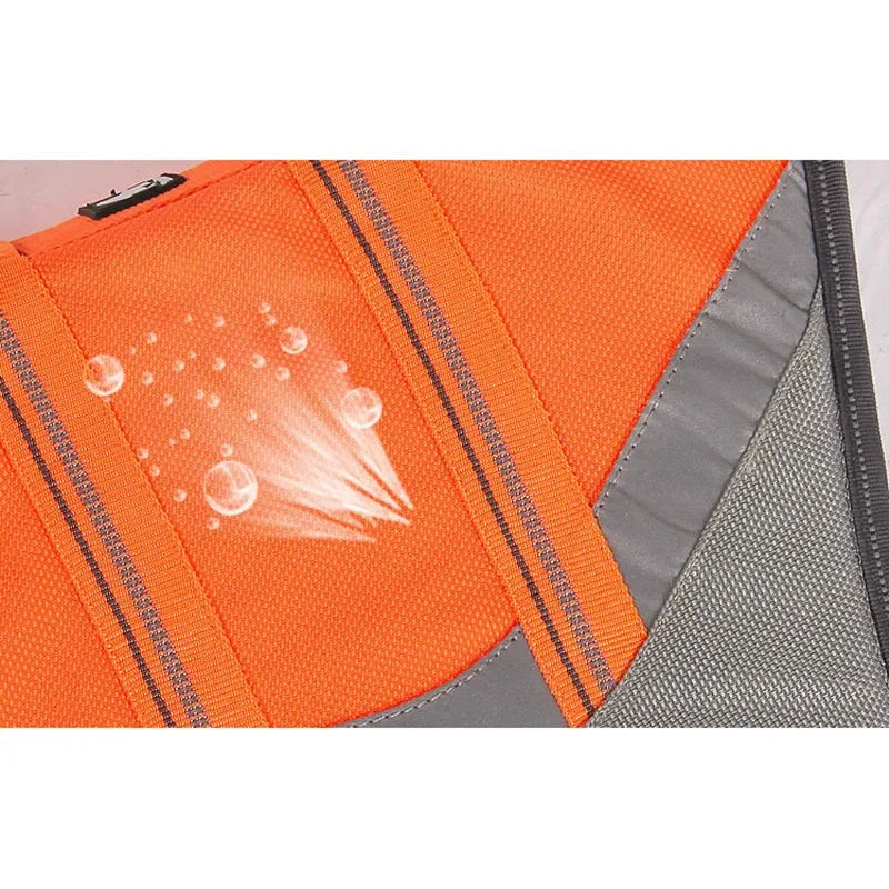 Dog Life Jacket with Adjustable Straps - High Visibility Pet Float Vest