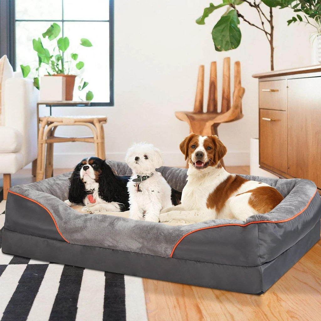 Orthopedic Dog Bed with Waterproof & Anti-Slip Base