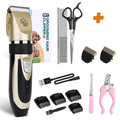 Low-Noise Dog Grooming Clipper Kit with 4 Attachment Combs