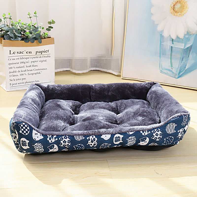 Plush Fabric Pet Sofa Bed for Dogs - Cozy & Stylish Design