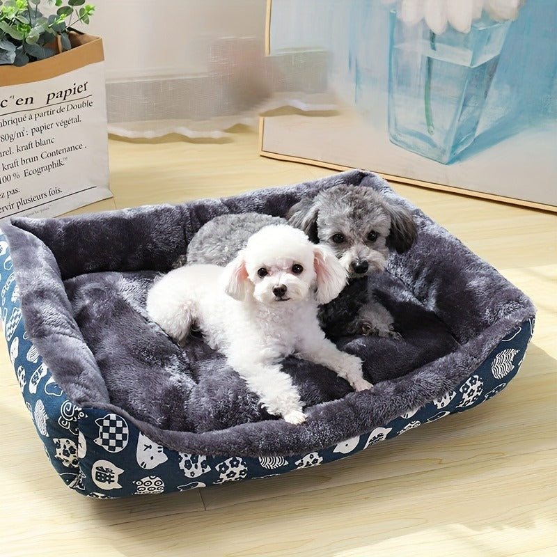 Plush Fabric Pet Sofa Bed for Dogs - Cozy & Stylish Design