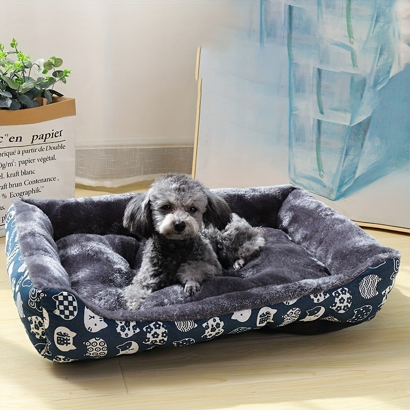 Plush Fabric Pet Sofa Bed for Dogs - Cozy & Stylish Design