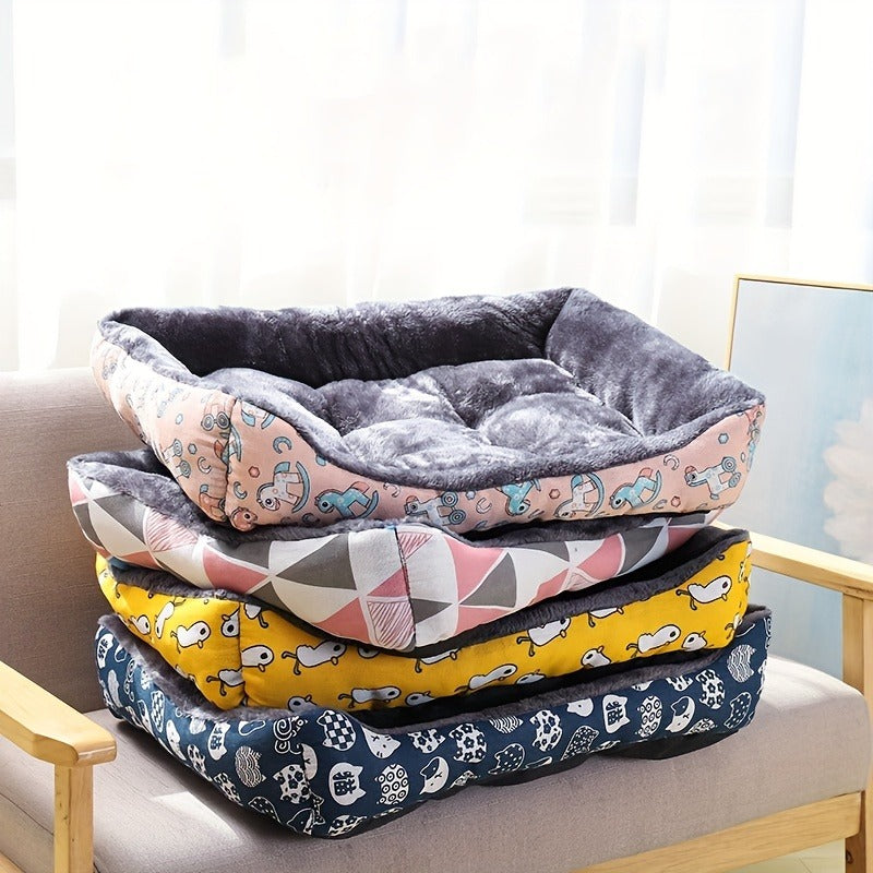 Plush Fabric Pet Sofa Bed for Dogs - Cozy & Stylish Design