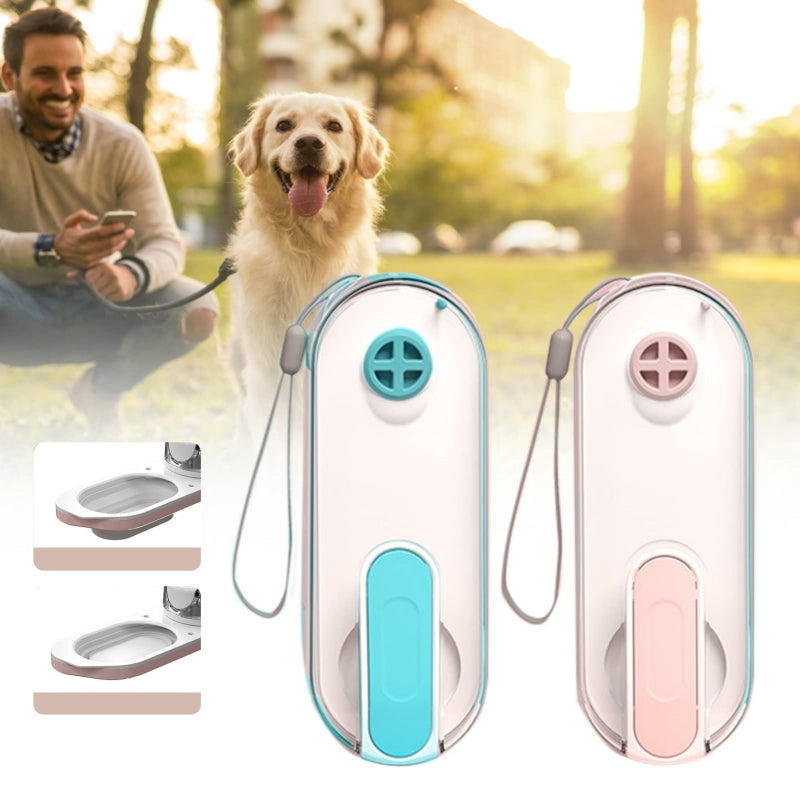 Portable Dog Water Bottle with Foldable Bowl