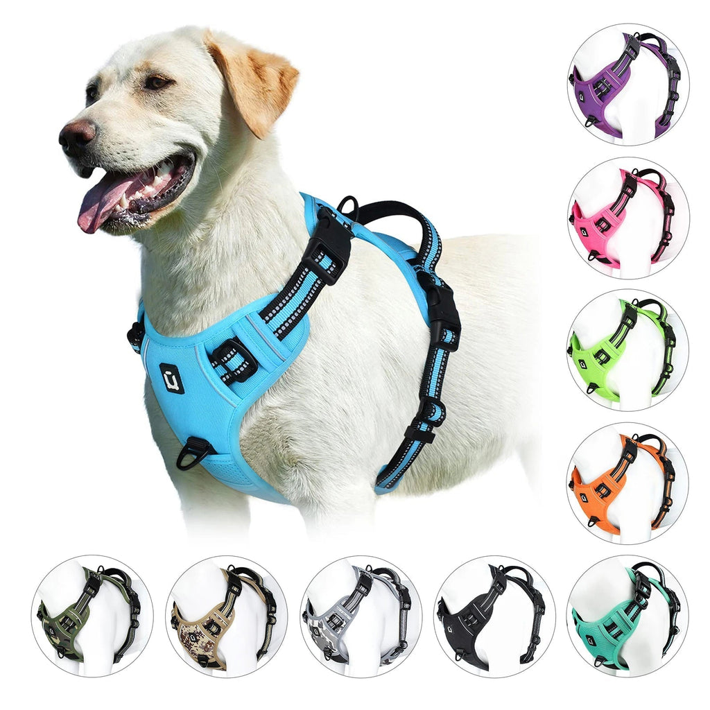 Breathable Adjustable Padded No-Pull Pet Harness