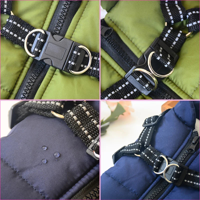 Dog Winter Padded Harness Jacket