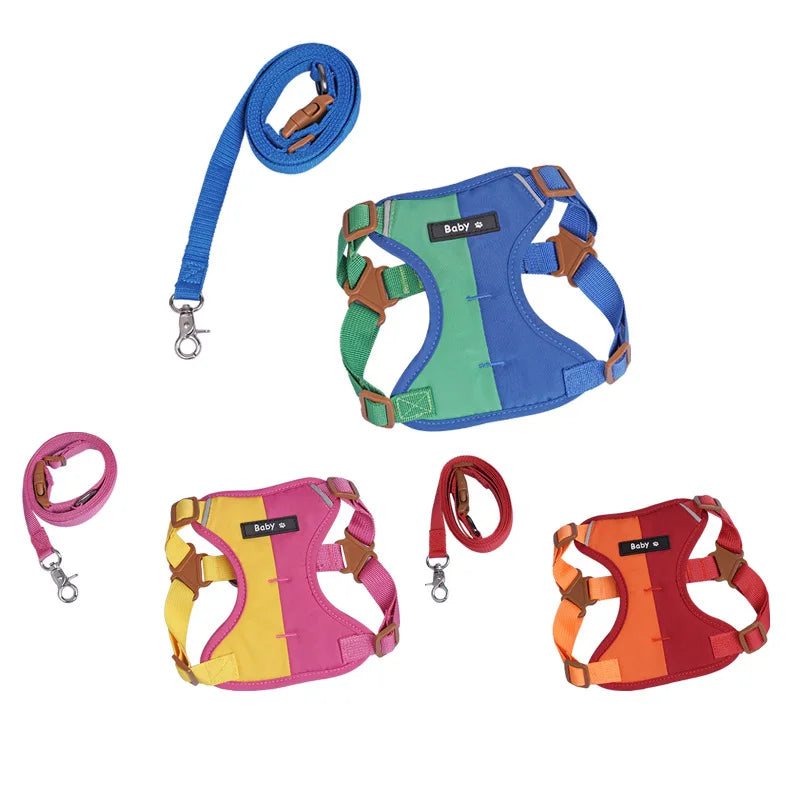Reflective Adjustable Dog Harness and Leash Set