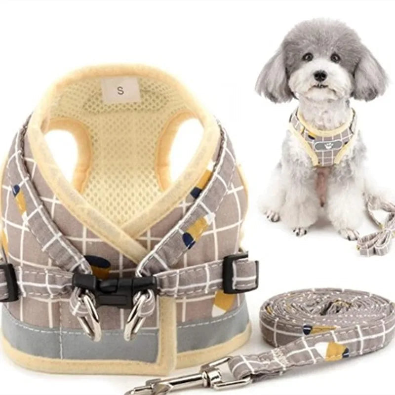 Reflective Pet Harness & Leash Set for Dogs & Cats