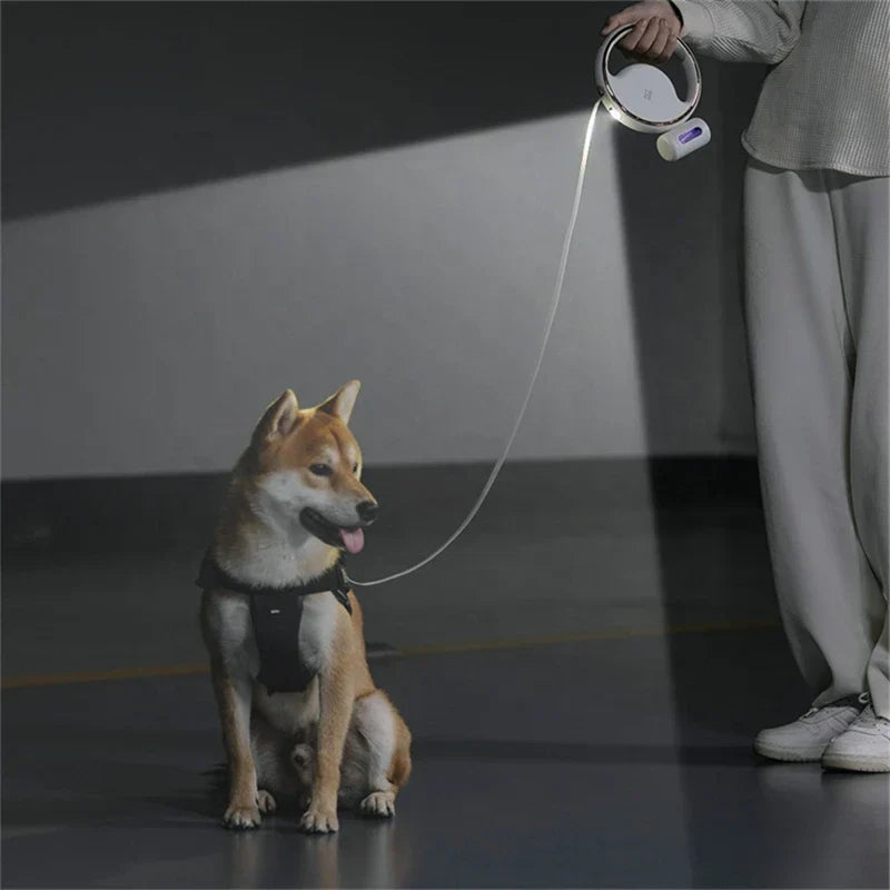 Retractable Dog Leash with Flashlight