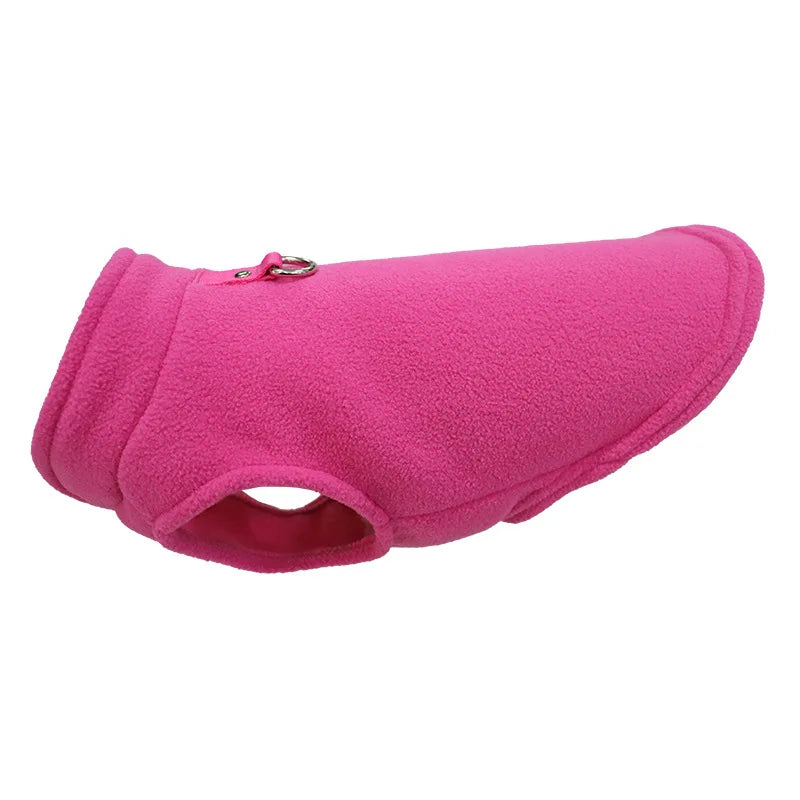 Small Dog Thermal Fleece Cold Weather Coat with D-Ring