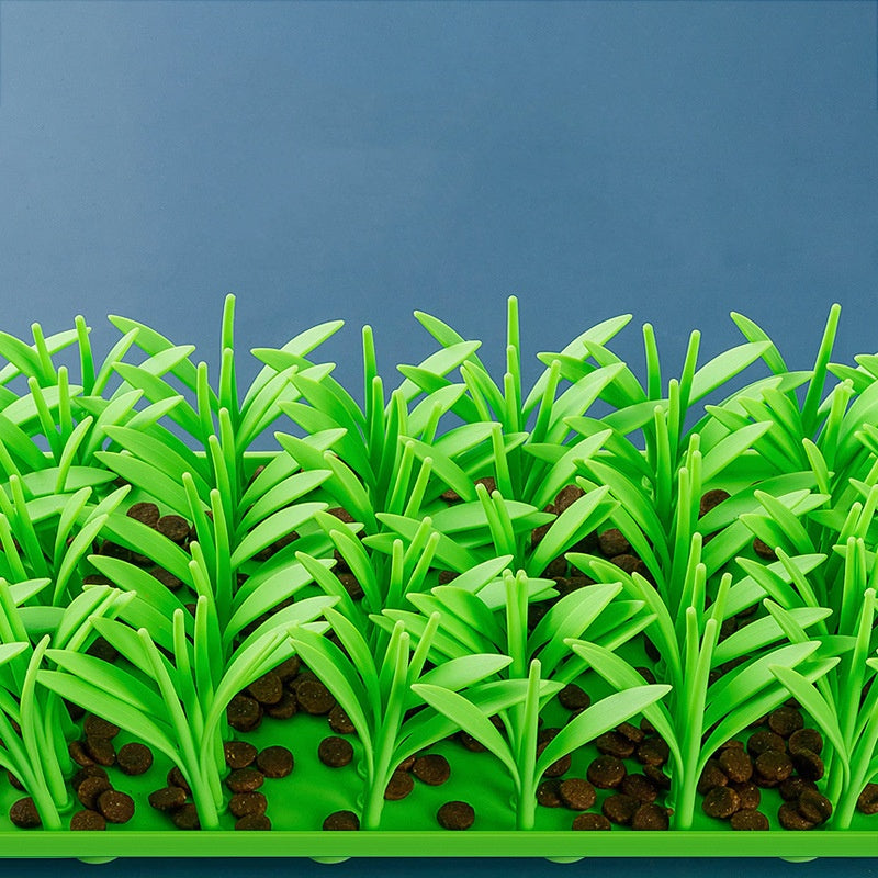 Silicone Pet Feeding Mat with Grass Design