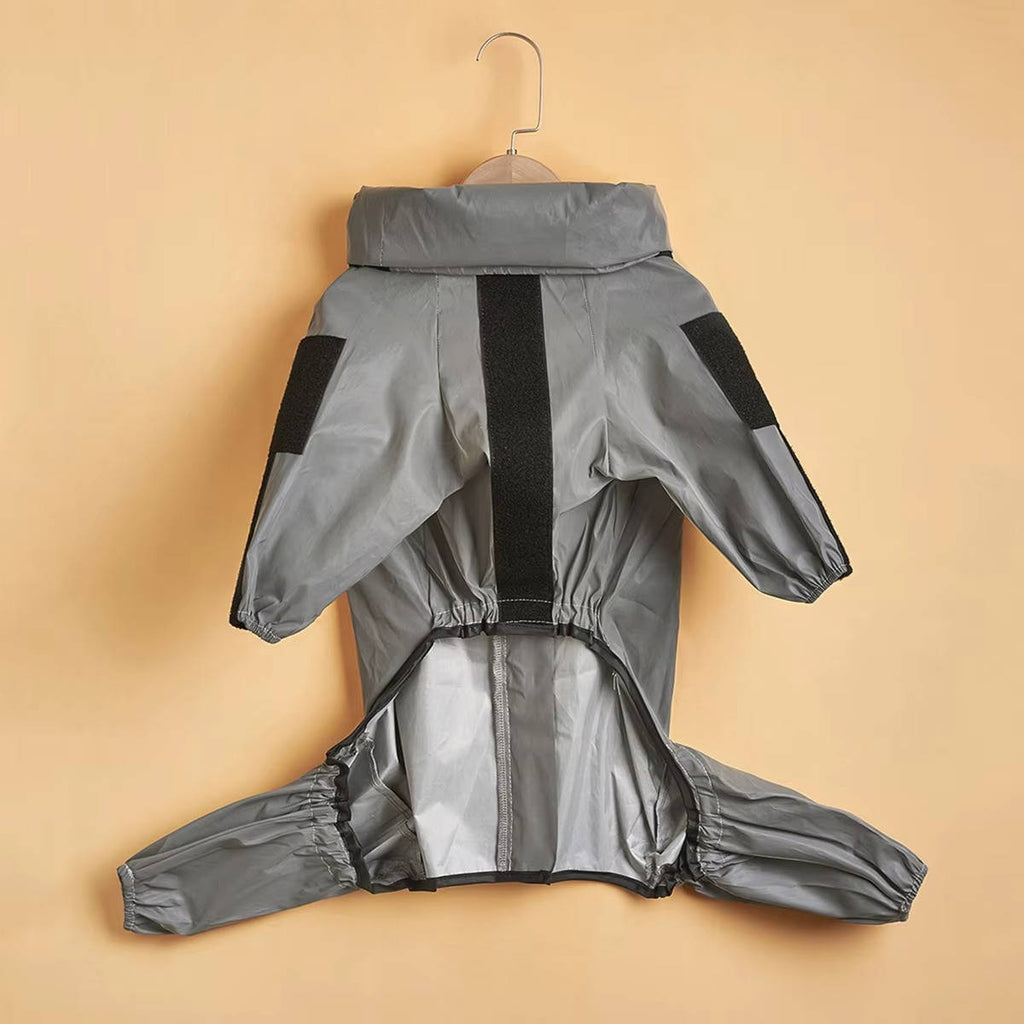 Dog Raincoat with Adjustable Hood & Reflective Strips